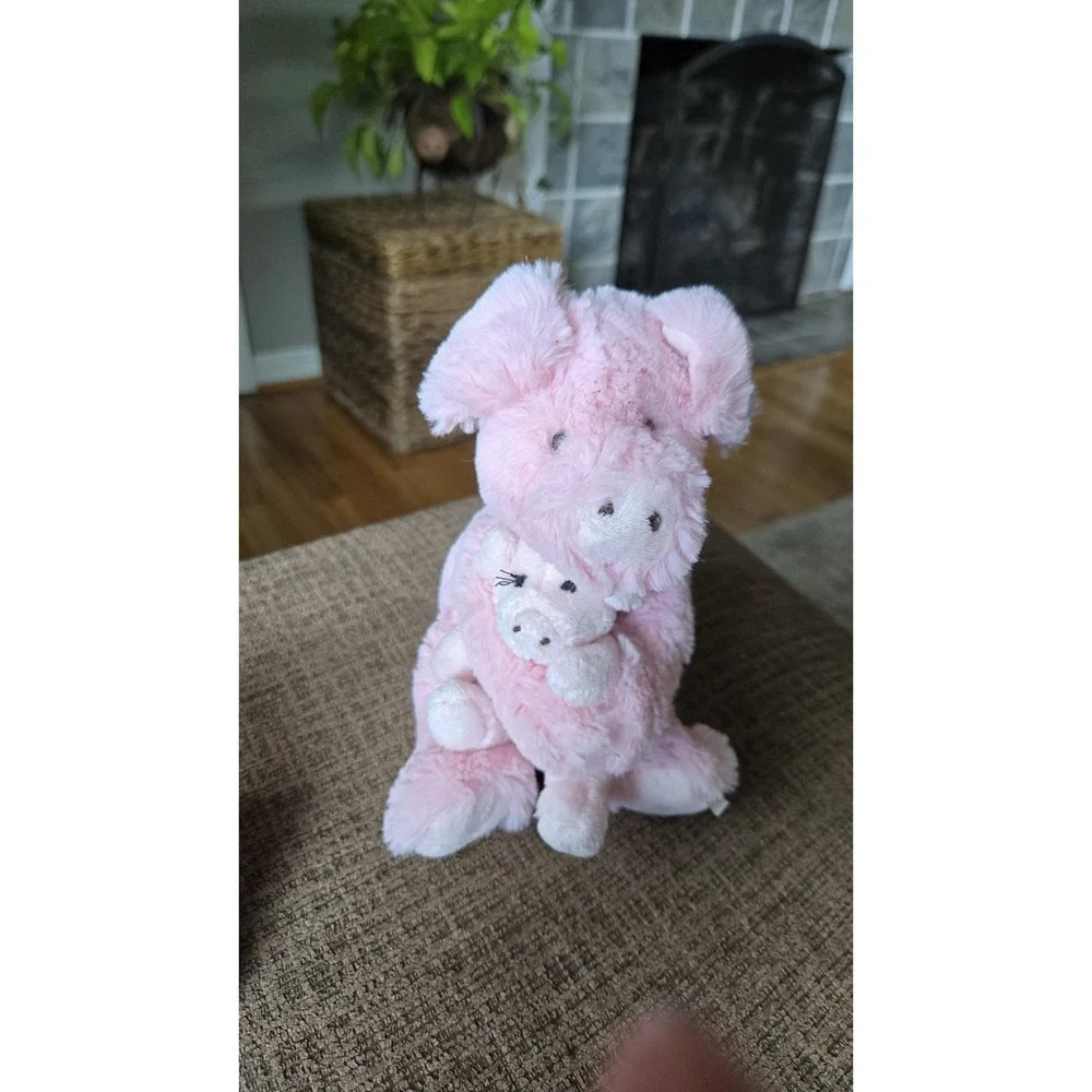 Boyds Plush Pink Pig With Baby Piglet • Mom & Baby Stuffed Animal Set • Boyds...